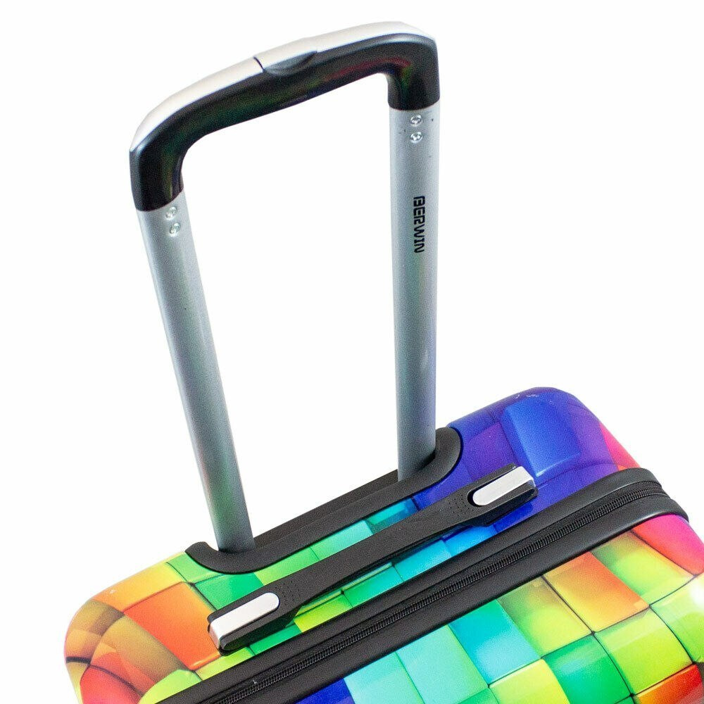 Sada cestovních kufrů na kolečkách CUBE 3ks SET barevné lehké M17008